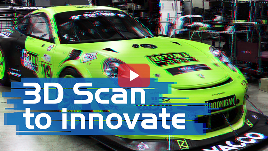 In this video, we went to BBI Autosport to scan their Porshe 911 which is one of the winners of the Pikes Peak International Hillclimb. BBI required a full 3D model to check the aerodynamics of the car, since they only designed some of the parts, a full CAD model was not available. This car was scanned in less than 1 hour by 3D Infotech using Creaform's MetraSCAN, it is amazing what you can do when you are not limited by the volume and when you don't need to spend time placing targets.