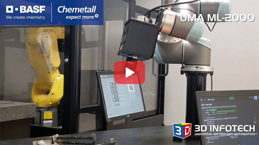 Fluorescence Magnetic Particle (FMPI) and Fluorescence Liquid Penetrant (FLPI) inspection are critical for die castings and forgings.  3D Infotech has developed a system that can replace the dark room with a dedicated camera on a robot.